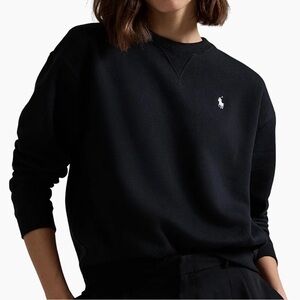 POLO Ralph Lauren Black Crewneck Long Sleeve Pony Logo Sweatshirt Size M